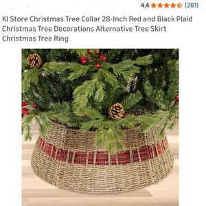 Red and Black Plaid Christmas Tree Collar